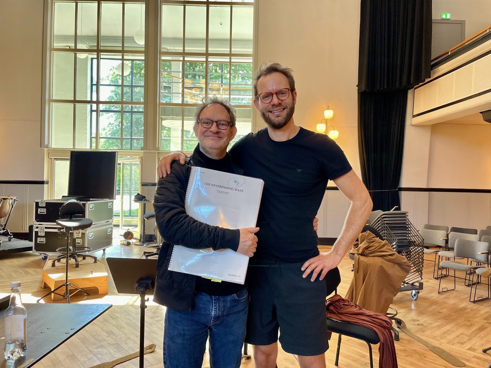 Henrik Vagn Christensen and Mathias Madsen Munch with the score